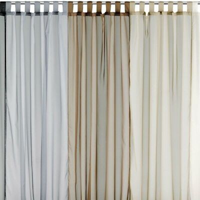 Voile-Vorhang mit Beinen, 240 x 140 cm, 100 % Baumwolle, 80 g Uni-Baumwollgarn