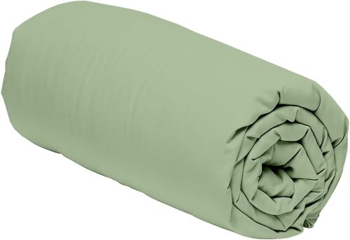 DRAP HOUSSE 140X190CM 100%PERCALE DE COTON 80 FILS/CM2-BONNET 30CM-UNI SAUGE