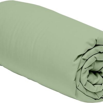 LENZUOLO DA SOTTO 140X190CM 100% COTONE PERCALE 80 FILI/CM2-30CM CAPPUCCIO-UNI SALVIA