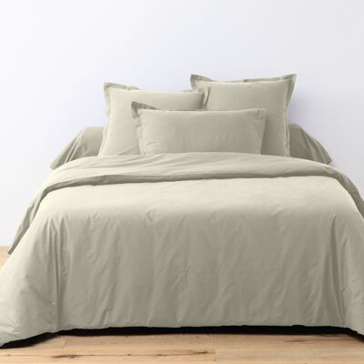 Bettbezug-Set, 3-teilig, 200 x 200 cm, 100 % Baumwolle, 57 Fäden, Grau