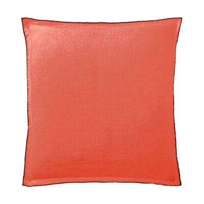 PILLOWCASE 65X65CM 100% WASHED LINEN 160G FLAME (PACK OF 2)