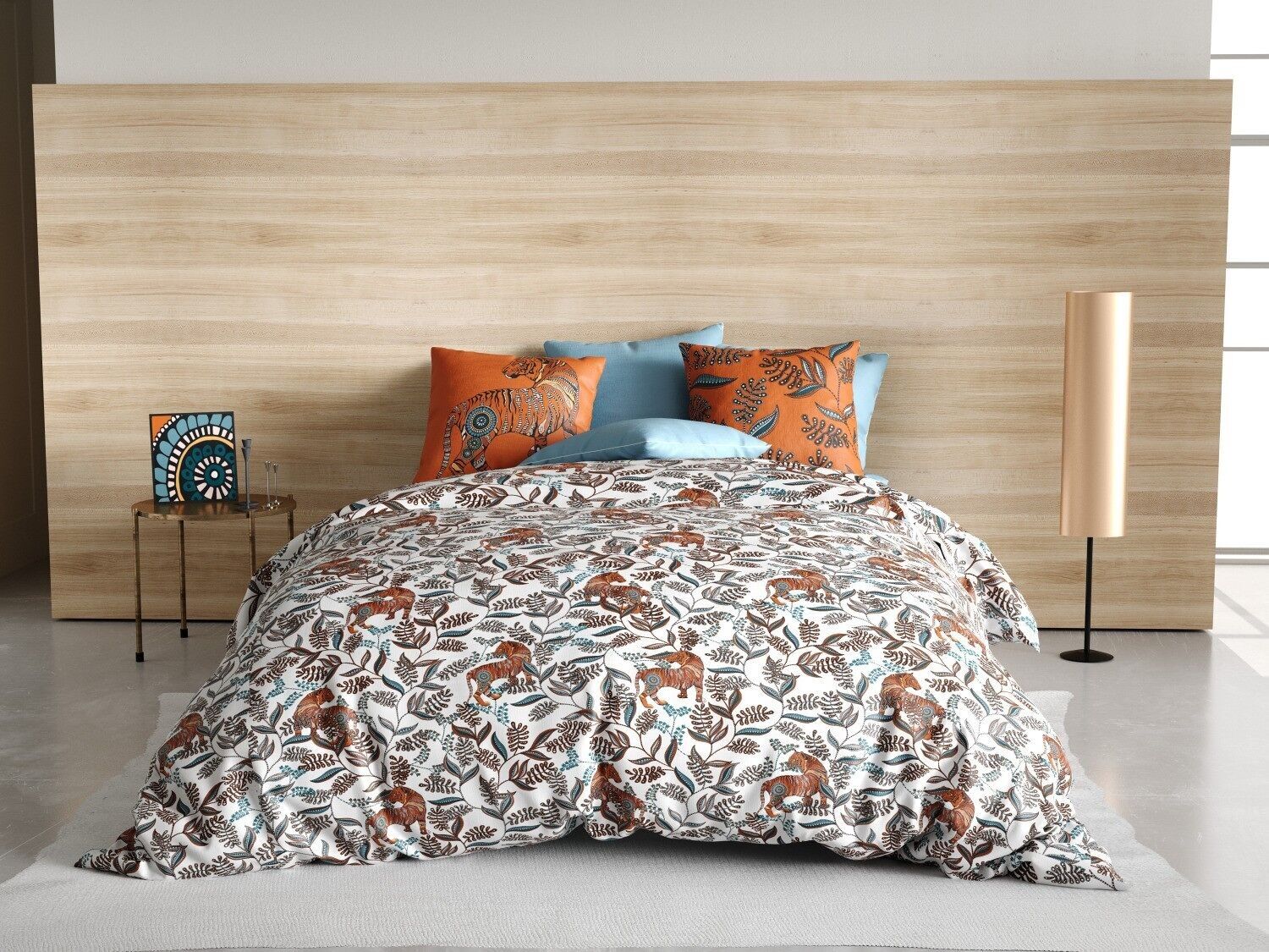 JUEGO DE FUNDA NÓRDICA 3PZS 200X200CM 100% ALGODÓN 57HILOS SAVANA