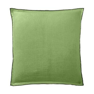 FUNDA DE ALMOHADA 65X65CM 100% LINO LAVADO 160G KIWI (PACK DE 2)