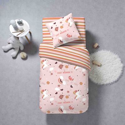 DUVET COVER SET 2PCS 140X200CM 100% COTTON 57 THREADS UNICORN