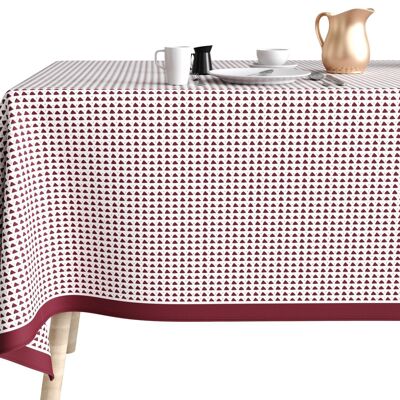 NAPPE COTON ANTI TACHE 140X250 TILAK AUBERGINE