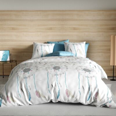 Bettbezug-Set, 3-teilig, 260 x 240 cm, 100 % klassische Baumwolle, 57 Fäden, traumhaft