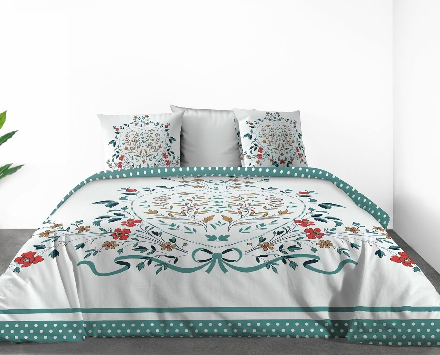 JUEGO DE FUNDA NÓRDICA 3PCS 240X220CM 100% ALGODÓN 47 HILOS CAPUCINE