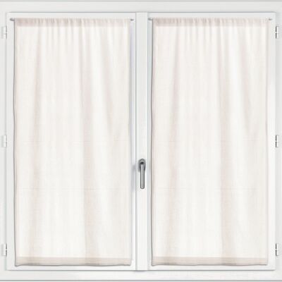 RIDEAU VOILE 160X60CM 100%COTON 60G TOUCH ECRU