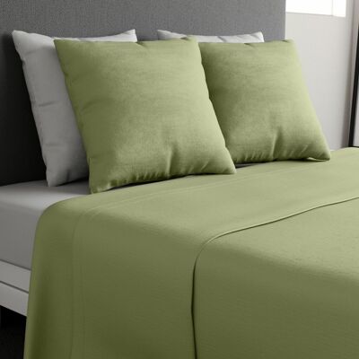 SHEET SET FOR 1 PERSON 100% COTTON 57 THREADS 180X290CM + 1 TO VERBENA GREEN