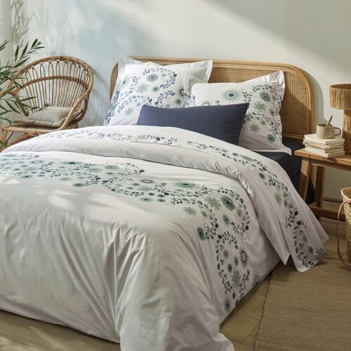 PARURE DE COUETTE 3PCS 260X240CM 100% PERCALE DE COTON FOLK OMBRE