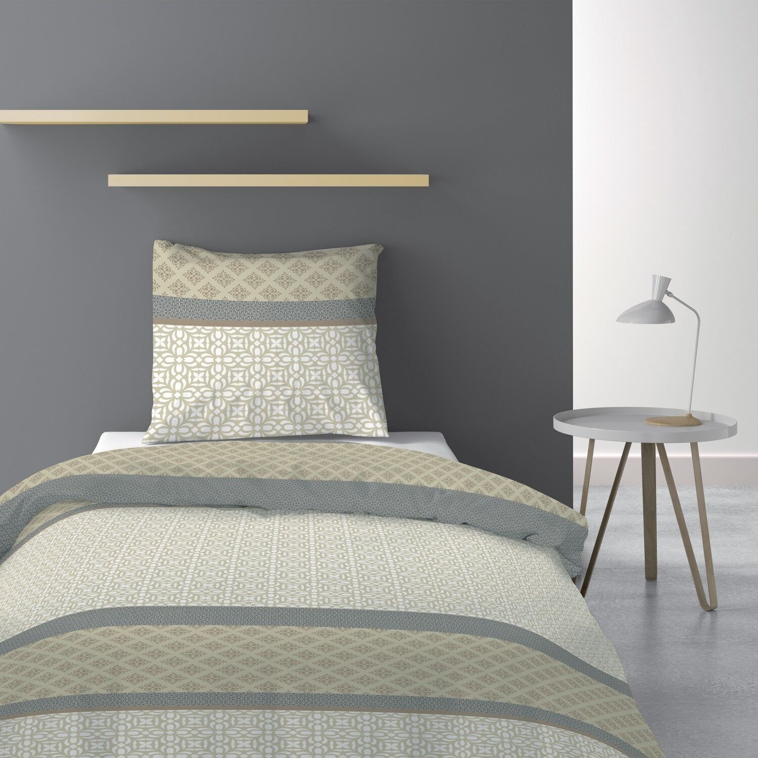 DUVET SET 2PCS 140X200CM 100% MICROFIBER 55GSM SOFRA NATURAL