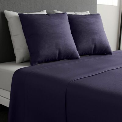 3PCS SHEET SET 100% COTTON 57THREADS 270X300CM + 2 TB IMPERIAL BLUE