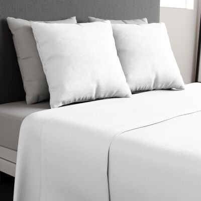 3PCS SHEET SET 100% COTTON 57THREADS 240X300CM + 2 TO WHITE