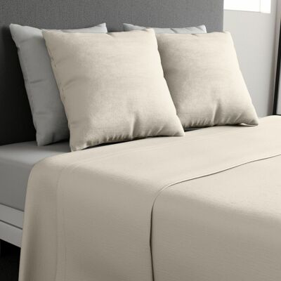 SHEET SET FOR 1 PERSON 100% COTTON 57 THREADS 180X290CM + 1 TB IVORY
