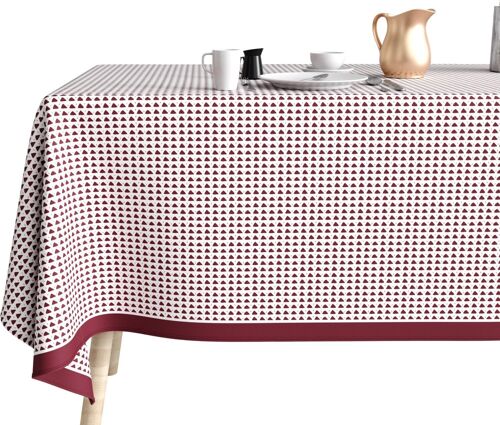 NAPPE COTON ANTI TACHE 140X200 TILAK AUBERGINE