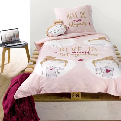 Bettbezug-Set, 2-teilig, 140 x 200 cm, 100 % Baumwolle, klassisch, 47 Fäden, Blogger