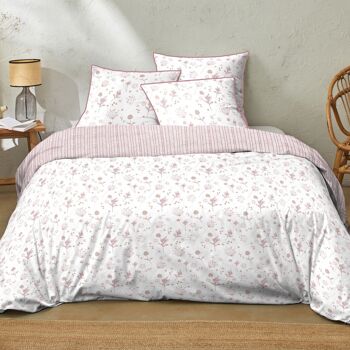 PARURE DE COUETTE 3PCS 240X220CM 100% COTON 51 FILS SPRING ROSE 1