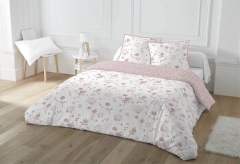 PARURE DE COUETTE 3PCS 240X220CM 100% COTON 51 FILS SPRING ROSE 2