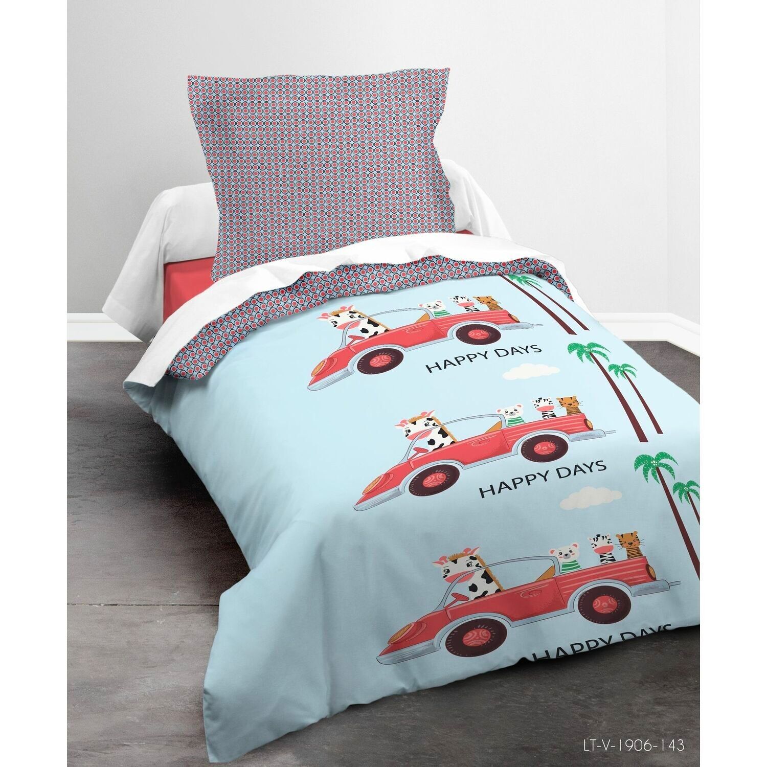 COMPLETO PIUMINO 2 PZ 140X200 CM 100% COTONE 57 FILI/CM2 NICE DAYS