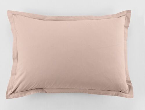 LOT DE 2 TAIES D'OREILLER 50X70CM 100% COTON 57FILS BLUSH