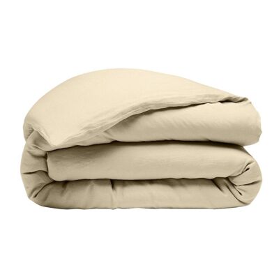 DUVET COVER SET 3PCS 240X220CM 100% WASHED LINEN 160G LATTE