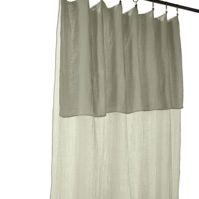 ADJUSTABLE CURTAIN 140X300CM 100% COTTON GAUZE + 8 CLIP RINGS - Water green