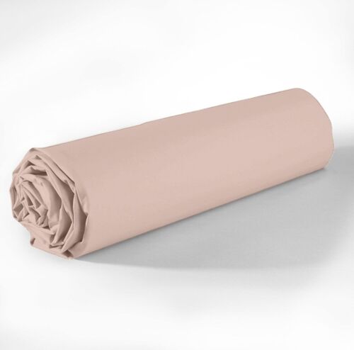 DRAP HOUSSE 100% COTON 200X200CM BONNET 35CM 100% COTON 57FILS BLUSH