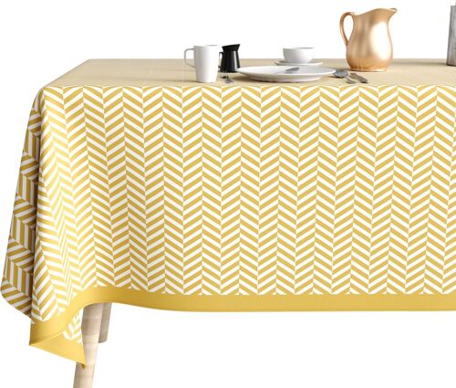 NAPPE COTON ANTI TACHE 140X300 CHEVRON OR