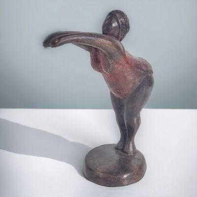 Scultura in bronzo "Bobaraba Plongeuse" | di Soré | 19 cm 1 kg