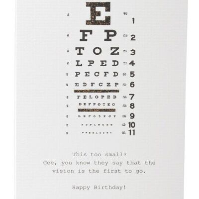 Tokyomilk This Too Small? (Vision Chart) - Greeting Card