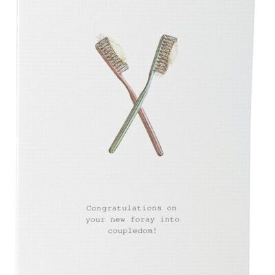 Tokyomilk Congrats On (Toothbrush Pair) - Greeting Card