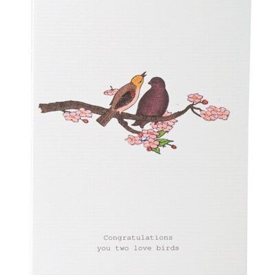 Tokyomilk Herzlichen Glückwunsch (Love Birds) – Grußkarte