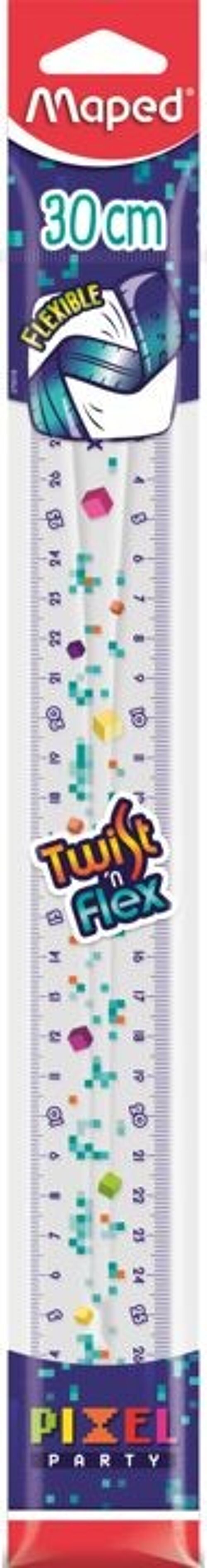 REGLE PIXEL PARTY TWISTNFLEX 30CM SACHET