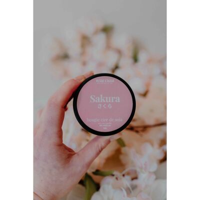 "Sakura" - Natural scented candle - 12h