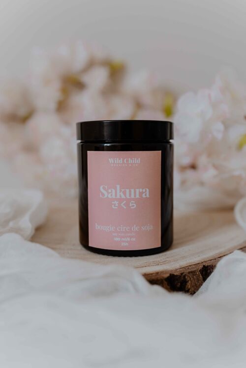 "Sakura" - Bougie naturelle parfumée - 25H