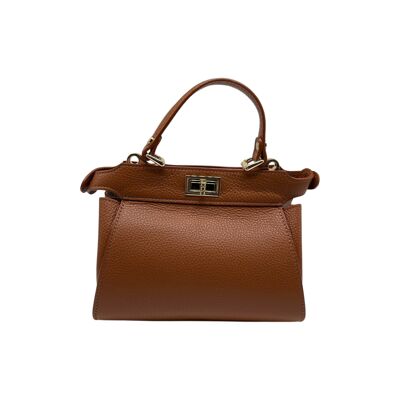 JUDITH CAMEL HANDTASCHE AUS genarbtem Leder