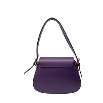 SAC EPAULE CUIR LISSE DELIANA VIOLET 2