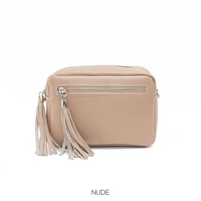 Leather Camera Bag Nude