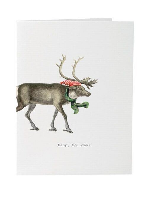 Tokyomilk Happy Holidays Reindeer - Greeting Card