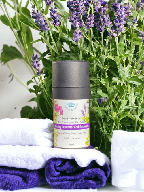 Deodorant Stick - Calming Lavender & Geranium 100% Natural