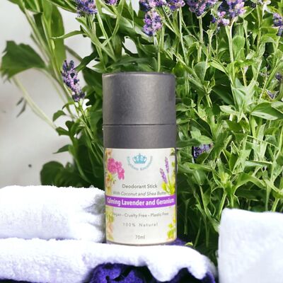 Deodorant-Stick – Beruhigender Lavendel und Geranie, 100 % natürlich