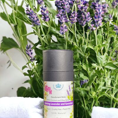 Deodorant Stick - Calming Lavender & Geranium 100% Natural