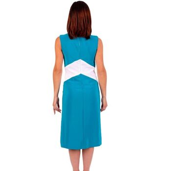 Petite robe bicolore de qualité premium Made in Italy Couture-a-porter 3