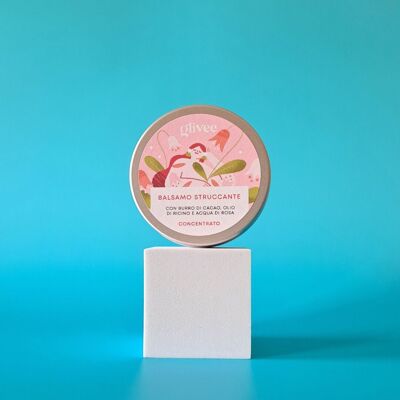 Concentrated make-up removing balm - With cocoa butter, castor oil and rose water