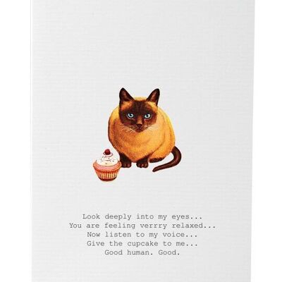 Tokyomilk Hypnotic Cat - Greeting Card