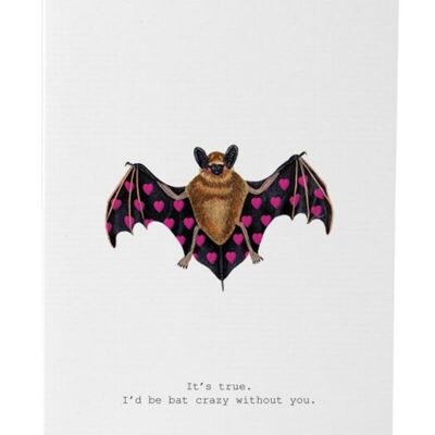 Tokyomilk Bat Crazy - Tarjeta de felicitación