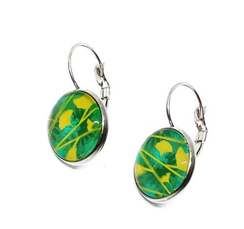 Boucles d'oreilles jardin secret Printemps vert