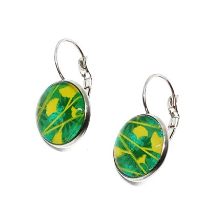 Boucles d'oreilles jardin secret Printemps vert