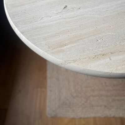 travertine imitation wood table