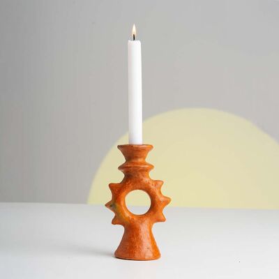 Red Terracotta Candle Holder
